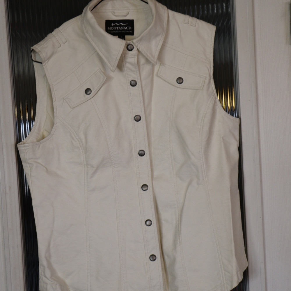 vest, faux leather